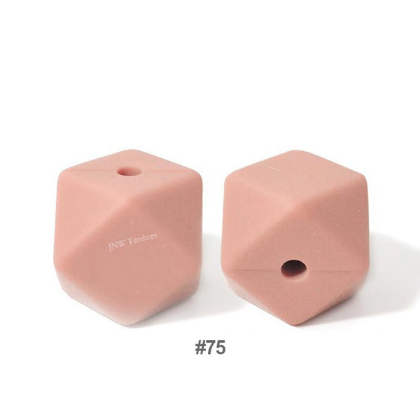 10pcs 17mm Silicone Hexagon Beads