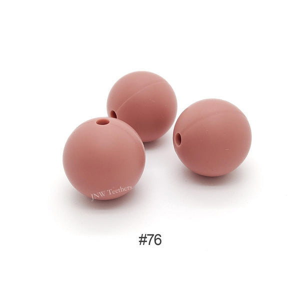 76 Rose dawn silicone round beads 9mm 12mm 15mm
