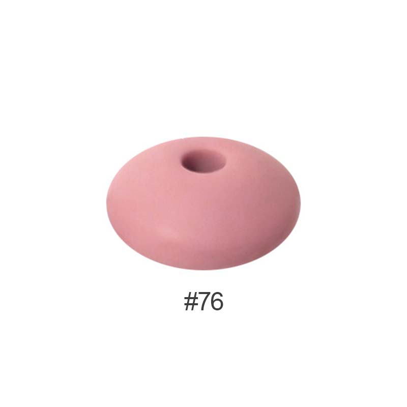 Perles en silicone en forme de soucoupe de 12 mm