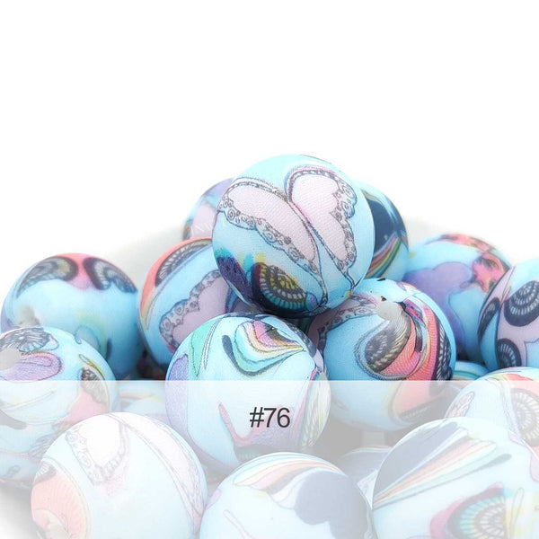 Silicone Print Beads #76