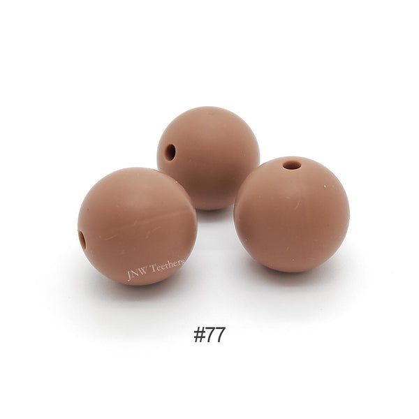 77 Camel silicone round beads 9mm 12mm 15mm
