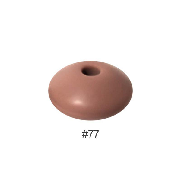 Perles en silicone en forme de soucoupe de 12 mm