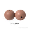 JNWTeethers 12mm silicone round beads camel color