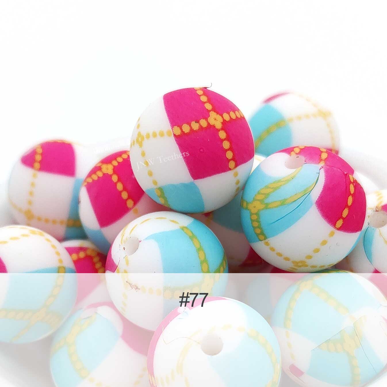 Silicone Print Beads #77