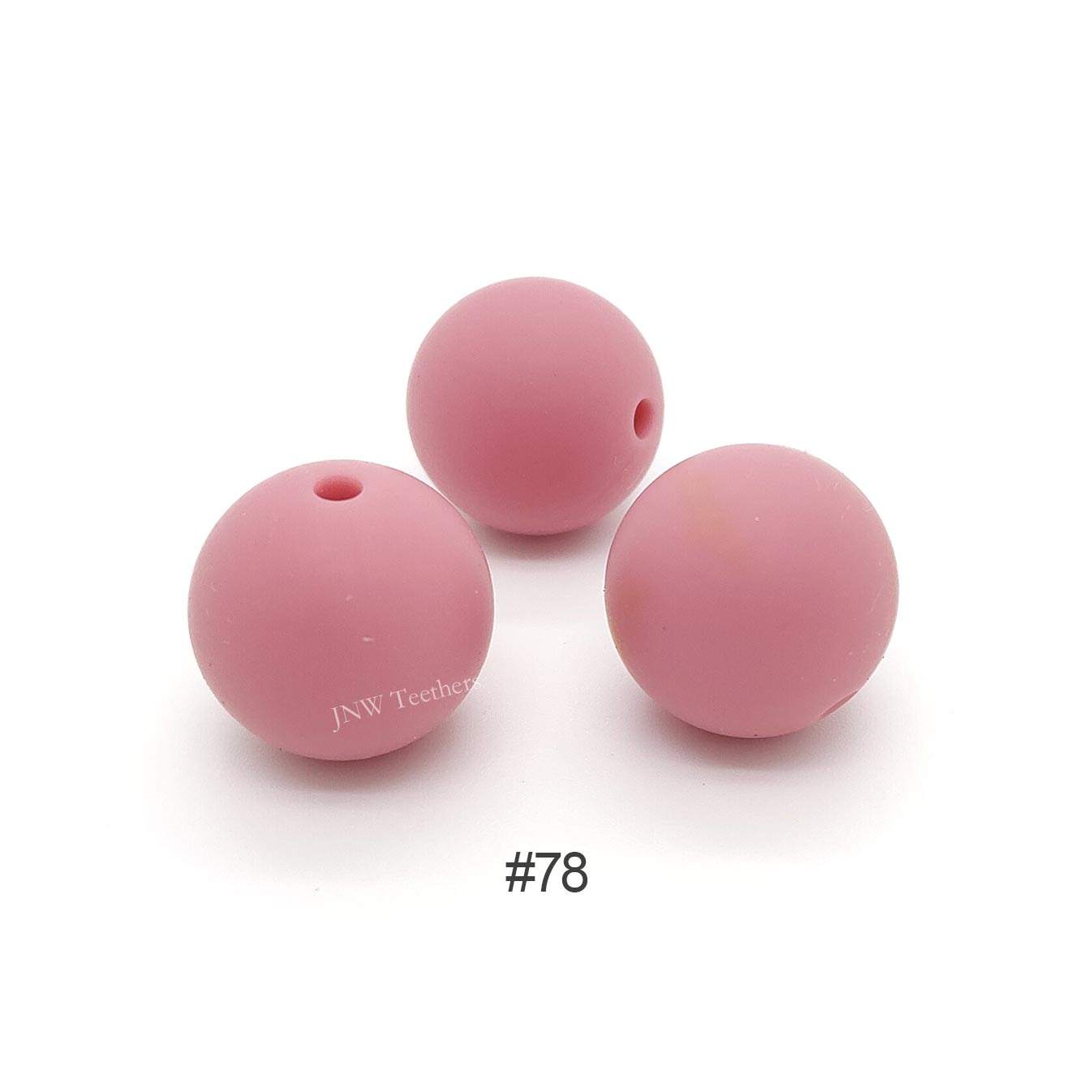 78 Blush silicone round beads 9mm 12mm 15mm
