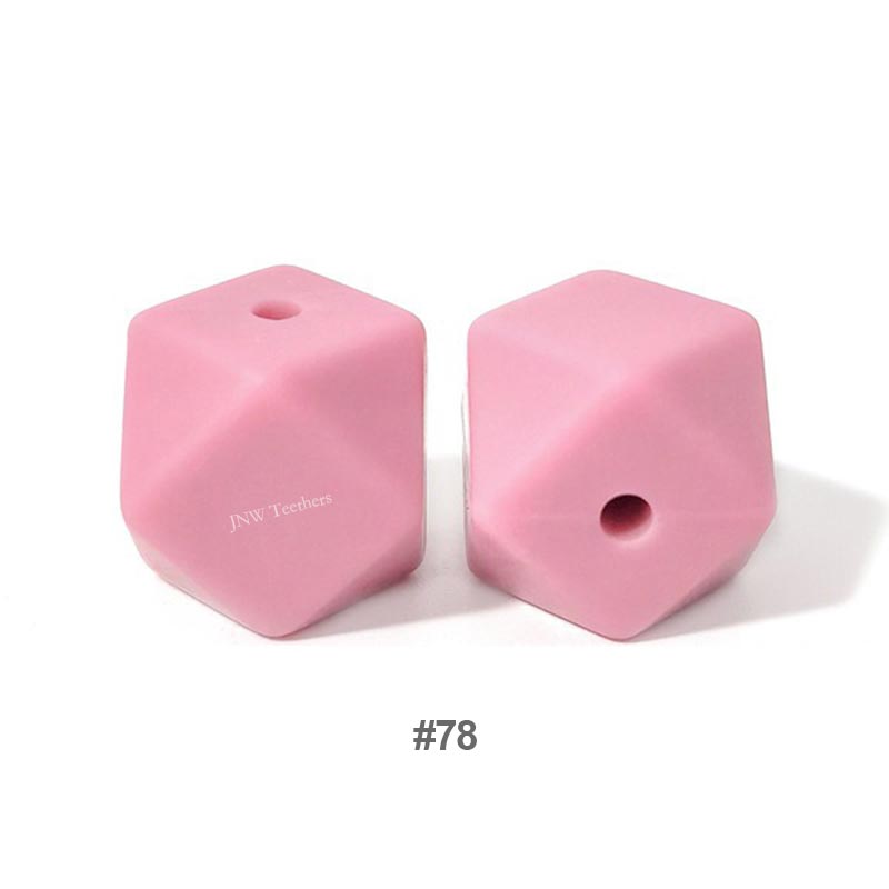 10pcs 17mm Silicone Hexagon Beads