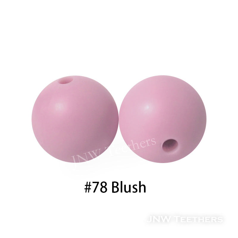 JNWTeethers 9mm silicone round beads blush color