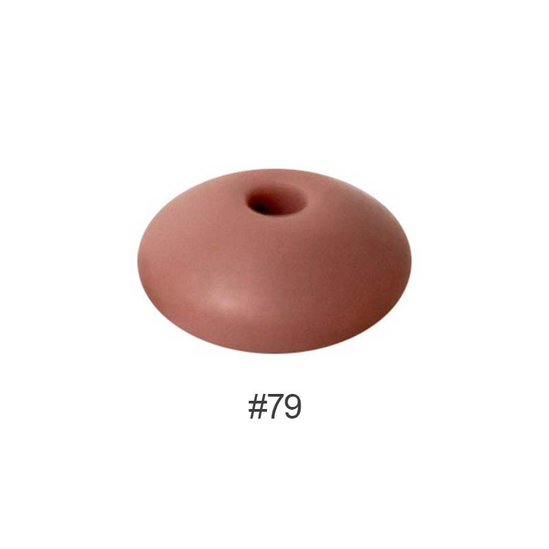 Perles en silicone en forme de soucoupe de 12 mm