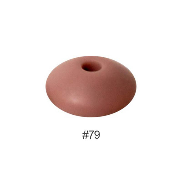 Perles en silicone en forme de soucoupe de 12 mm