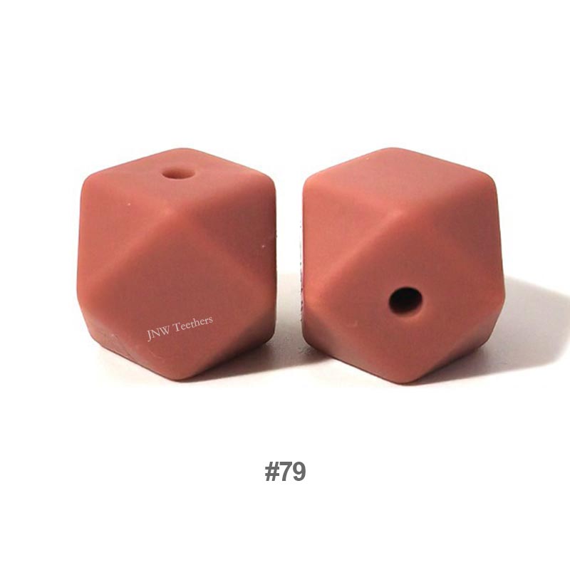 10pcs 17mm Silicone Hexagon Beads