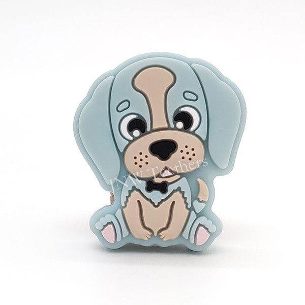 5pcs Dog Silicone Focal Beads