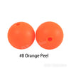 JNWTeethers 9mm silicone round beads orange peel