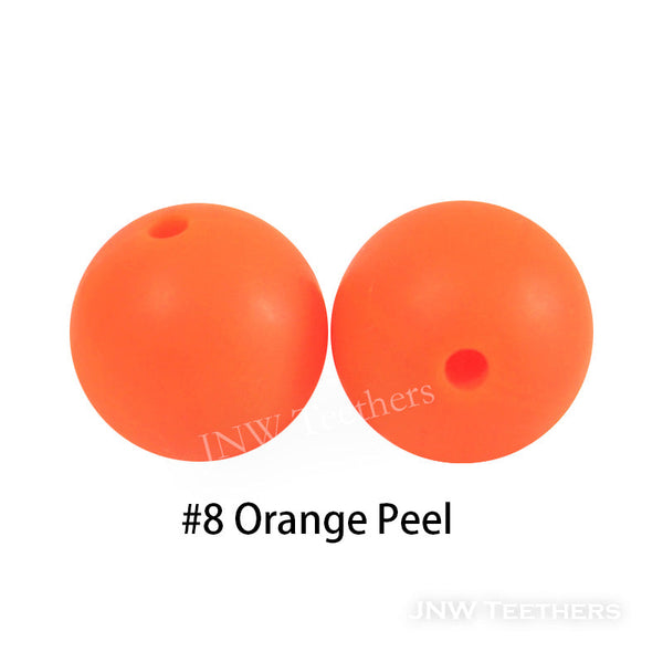 JNWTeethers 12mm silicone round beads orange peel