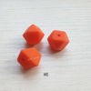 14mm &17mm Orange Peel Silicone Hexagon Beads