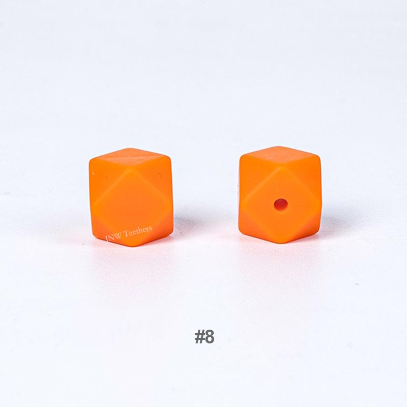 20pcs 14mm Silicone Hexagon Beads