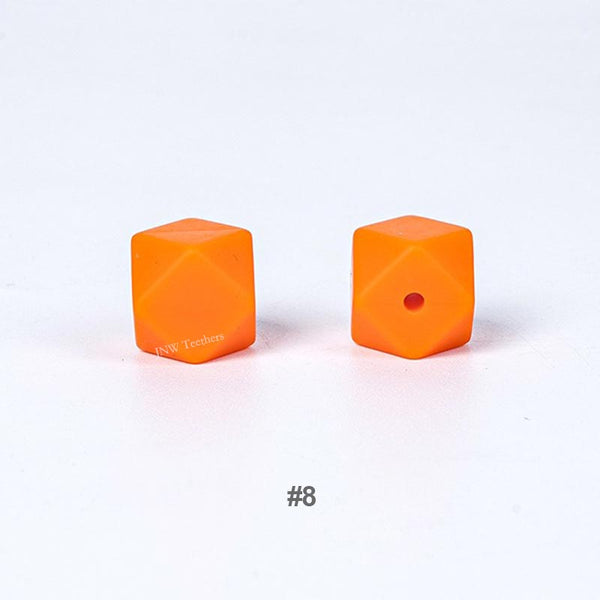 20pcs 14mm Silicone Hexagon Beads