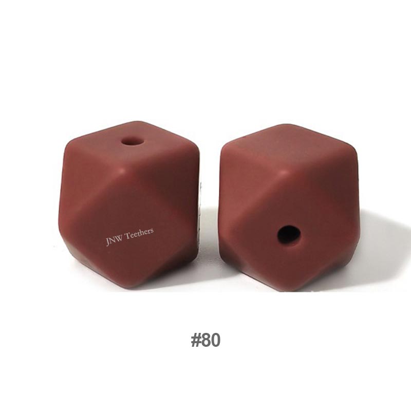 10pcs 17mm Silicone Hexagon Beads