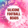 Football Sports Silicone Focal Bead