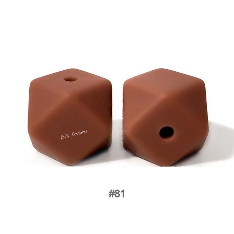 10pcs 17mm Silicone Hexagon Beads
