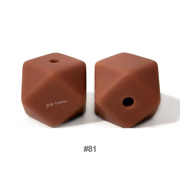 10pcs 17mm Silicone Hexagon Beads