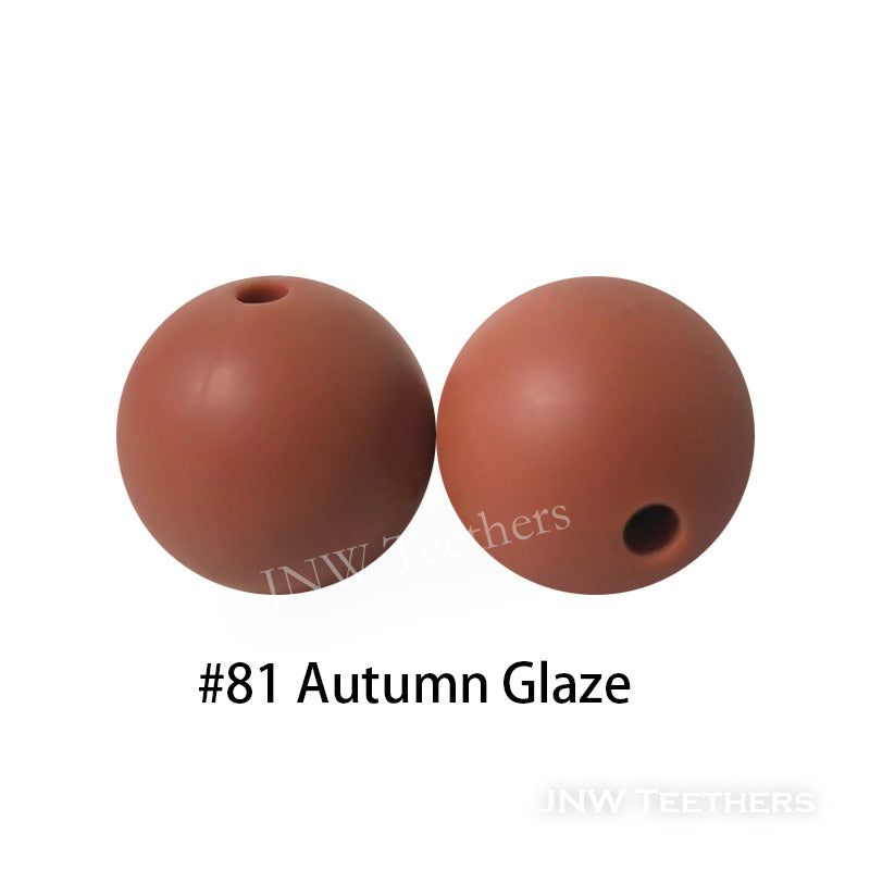 JNWTeethers 12mm silicone round beads autumn glaze