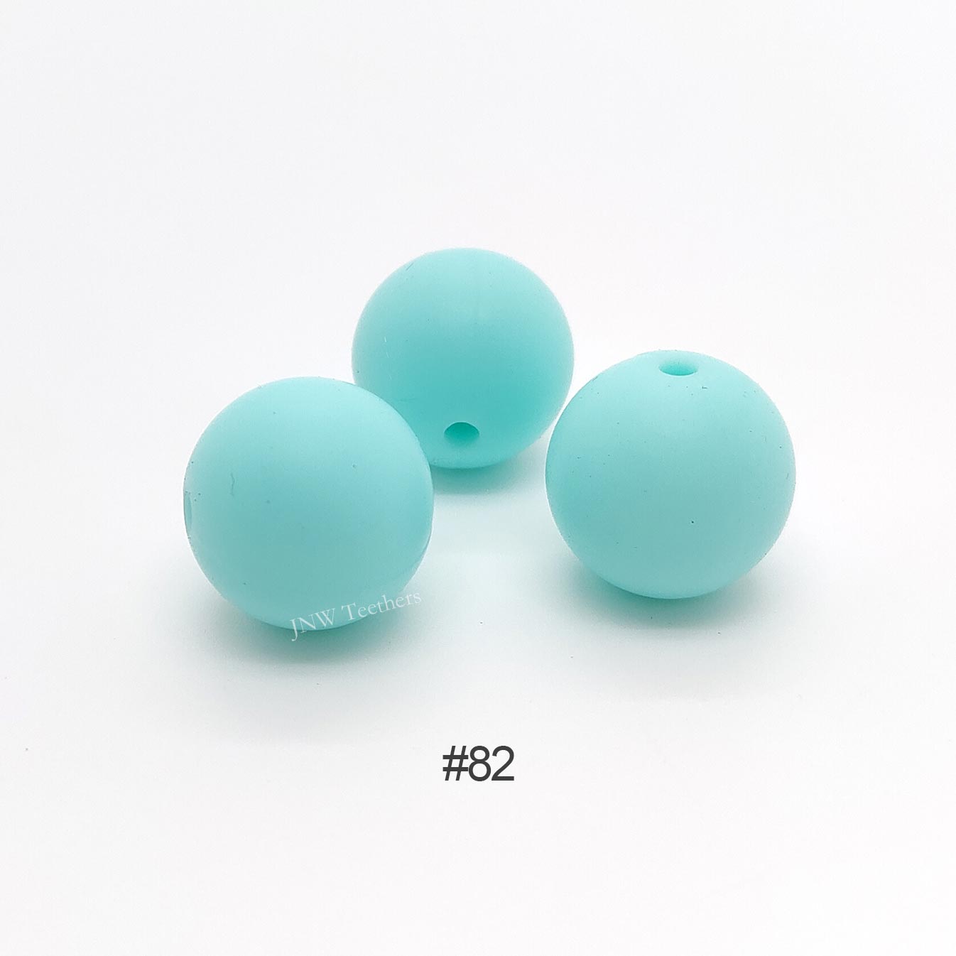 82 Sky blue silicone round beads 9mm 12mm 15mm
