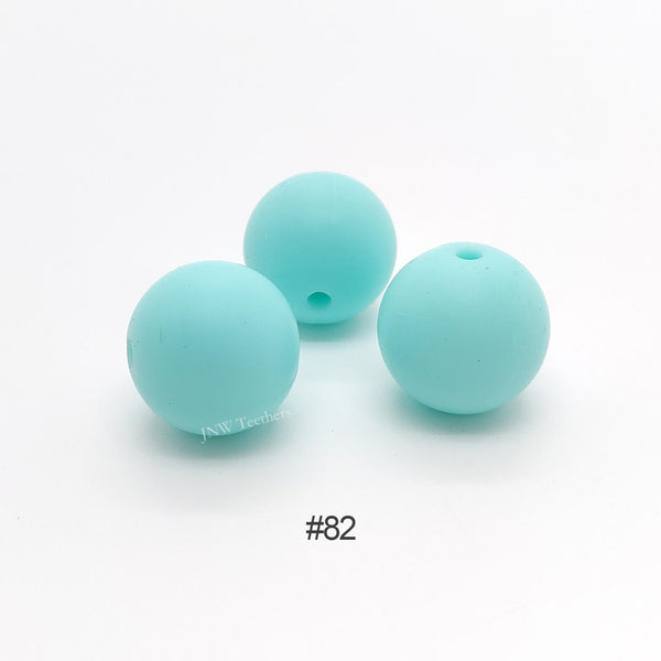 82 Sky blue silicone round beads 9mm 12mm 15mm
