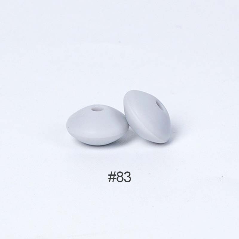 Perles en silicone en forme de soucoupe de 12 mm