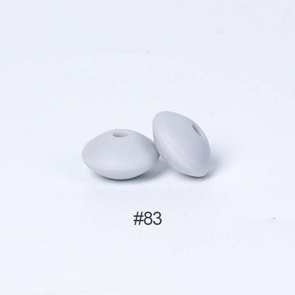 Perles en silicone en forme de soucoupe de 12 mm