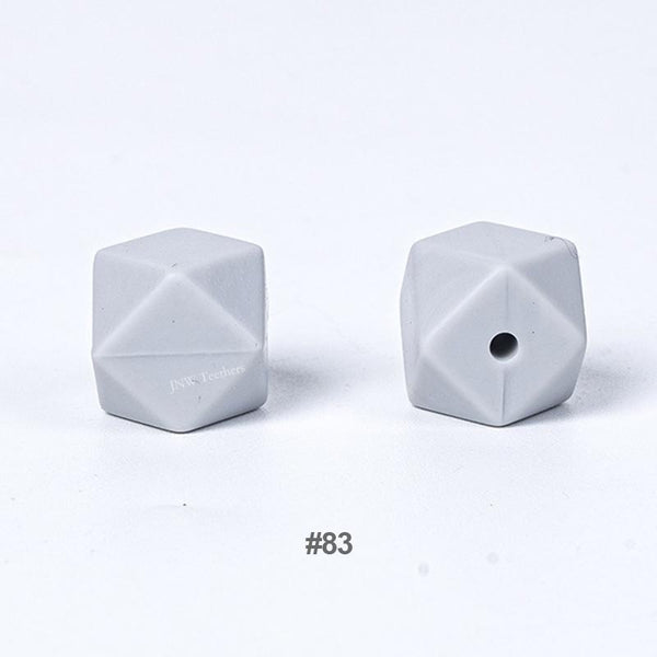 10pcs 17mm Silicone Hexagon Beads