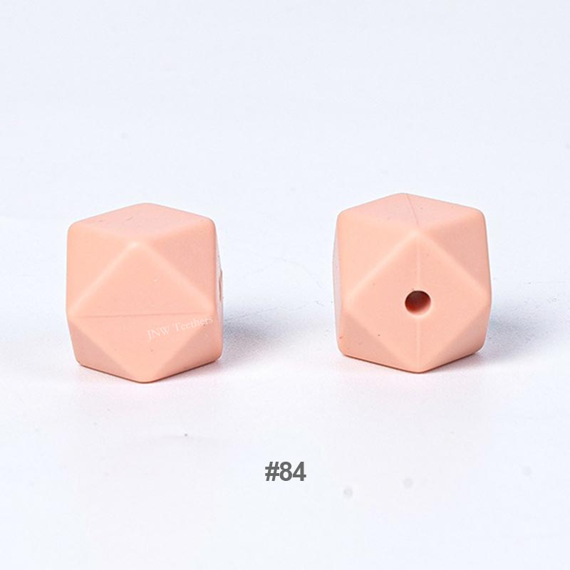 10pcs 17mm Silicone Hexagon Beads