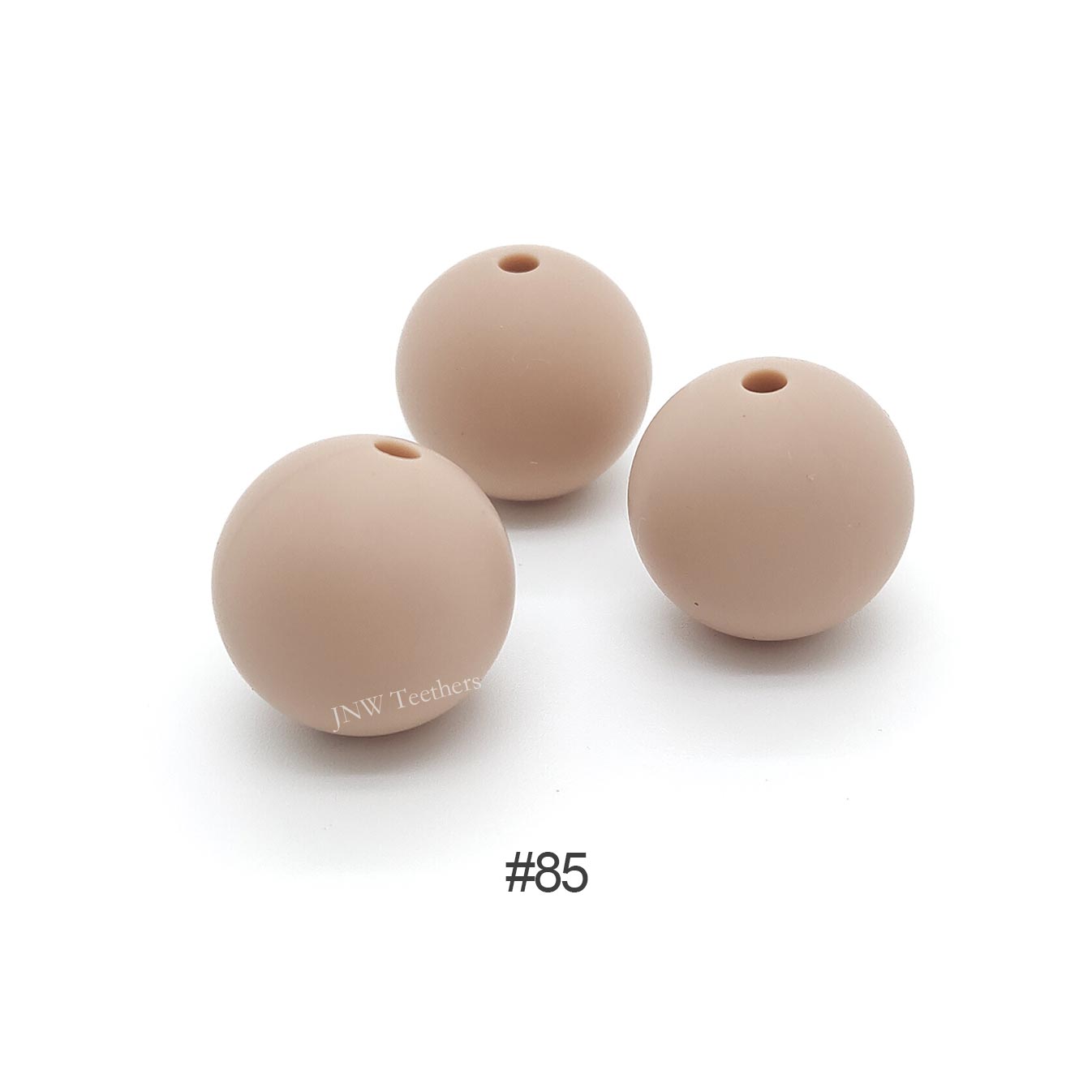 85 Cappuccino silicone round beads 9mm 12mm 15mm
