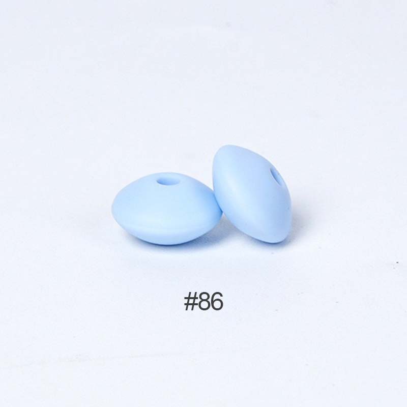Perles en silicone en forme de soucoupe de 12 mm