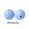 JNWTeethers 9mm silicone round beads pastel blue color