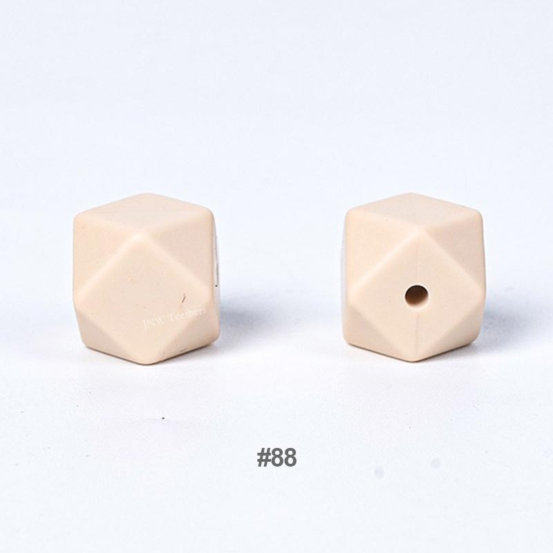 10pcs 17mm Silicone Hexagon Beads