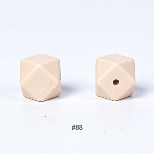 10pcs 17mm Silicone Hexagon Beads