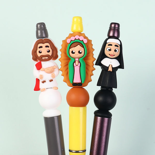 3D Jesus Silicone Focal Beads