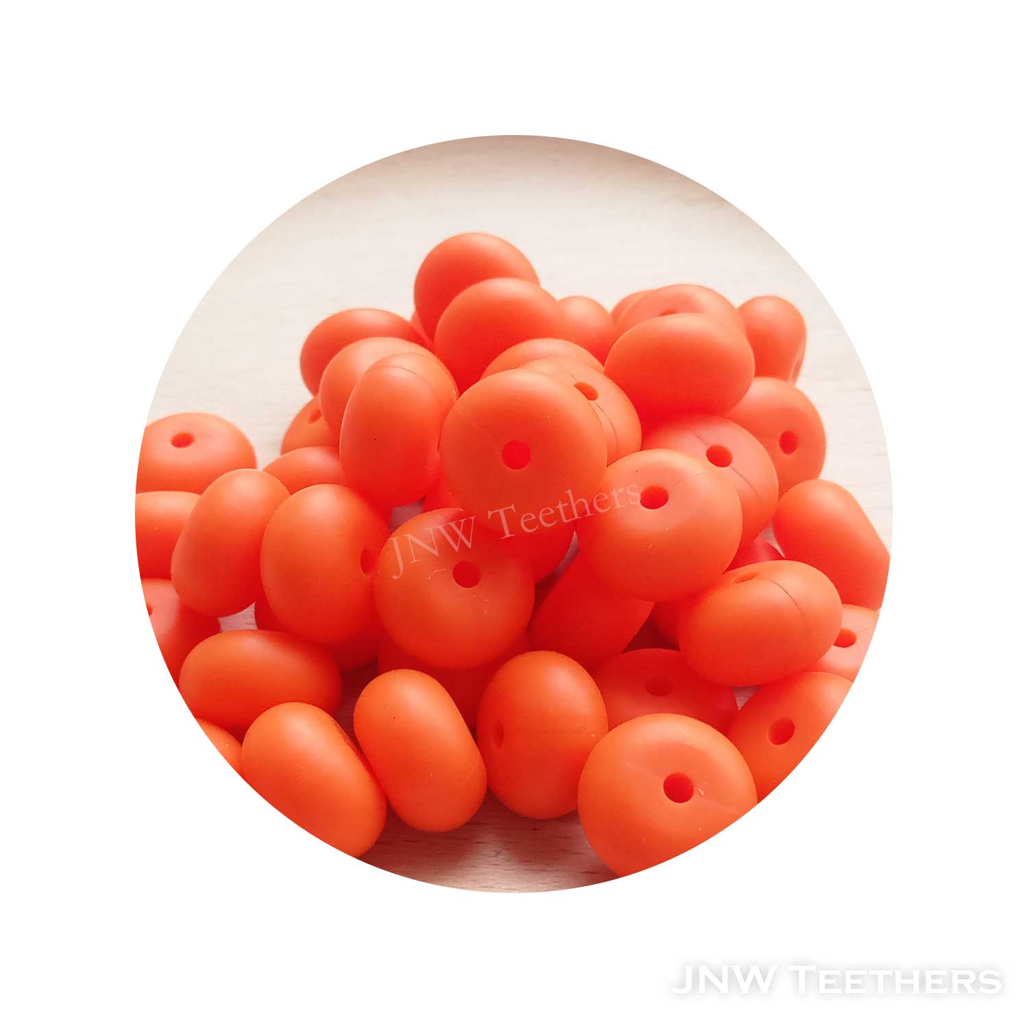 14mm Silicone Abacus - Orange Peel