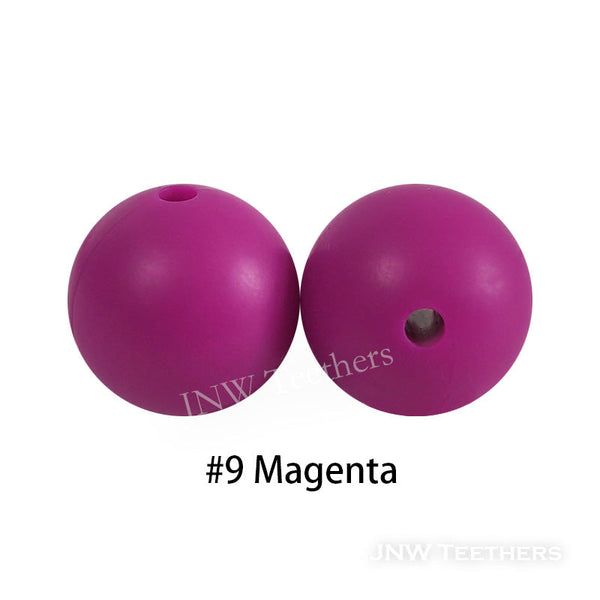 JNWTeethers 12mm silicone round beads Magenta