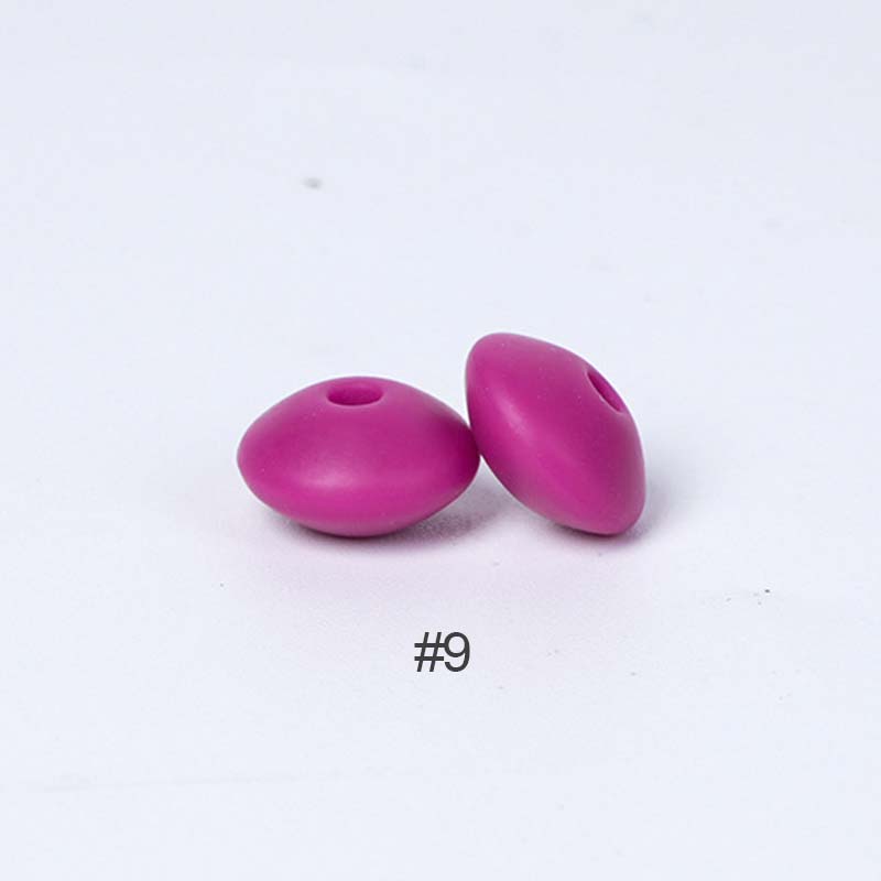 Perles en silicone en forme de soucoupe de 12 mm