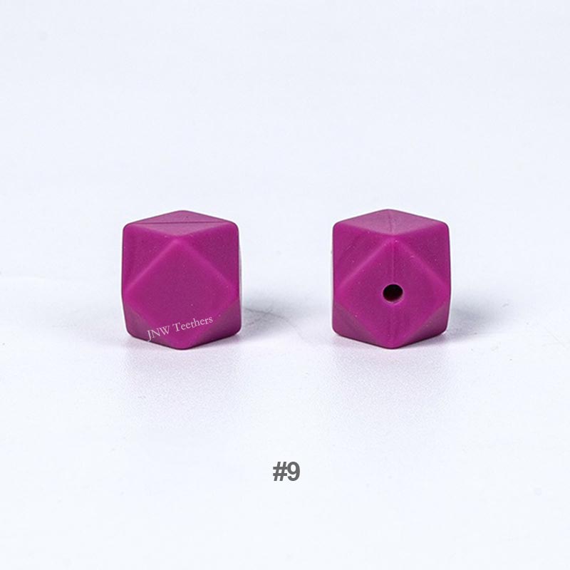20pcs 14mm Silicone Hexagon Beads