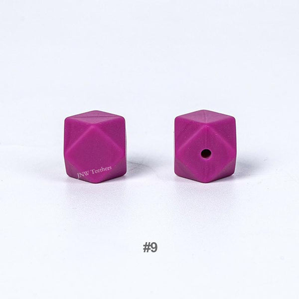 20pcs 14mm Silicone Hexagon Beads