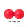 JNWTeethers 9mm silicone round beads bright red color