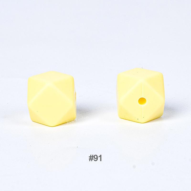 10pcs 17mm Silicone Hexagon Beads