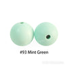 JNWTeethers 12mm silicone round beads mint green color
