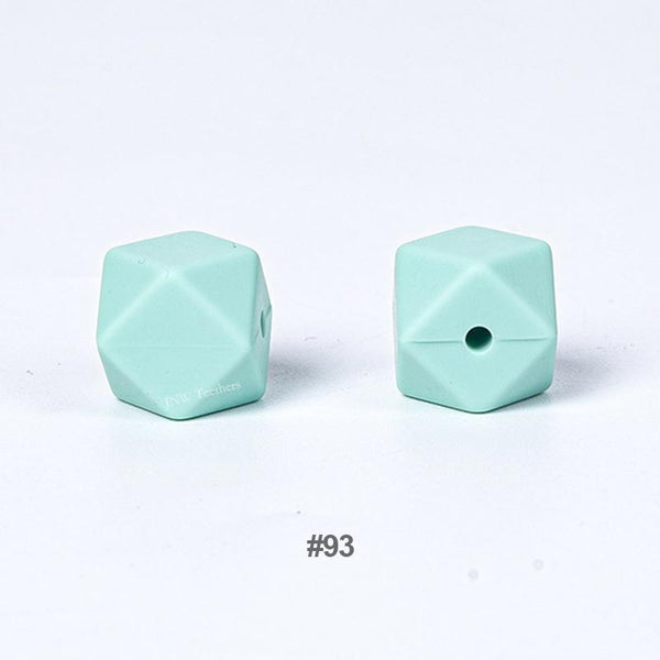 10pcs 17mm Silicone Hexagon Beads