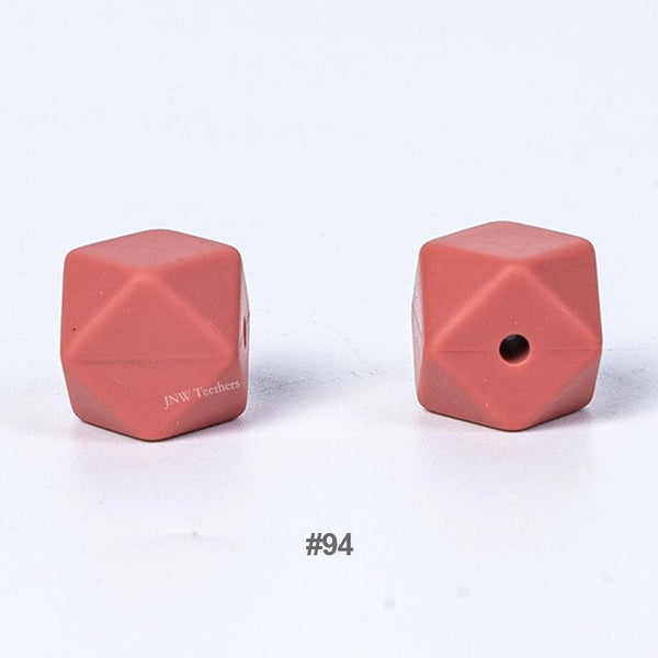 10pcs 17mm Silicone Hexagon Beads