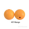 JNWTeethers 12mm silicone round beads Mango color