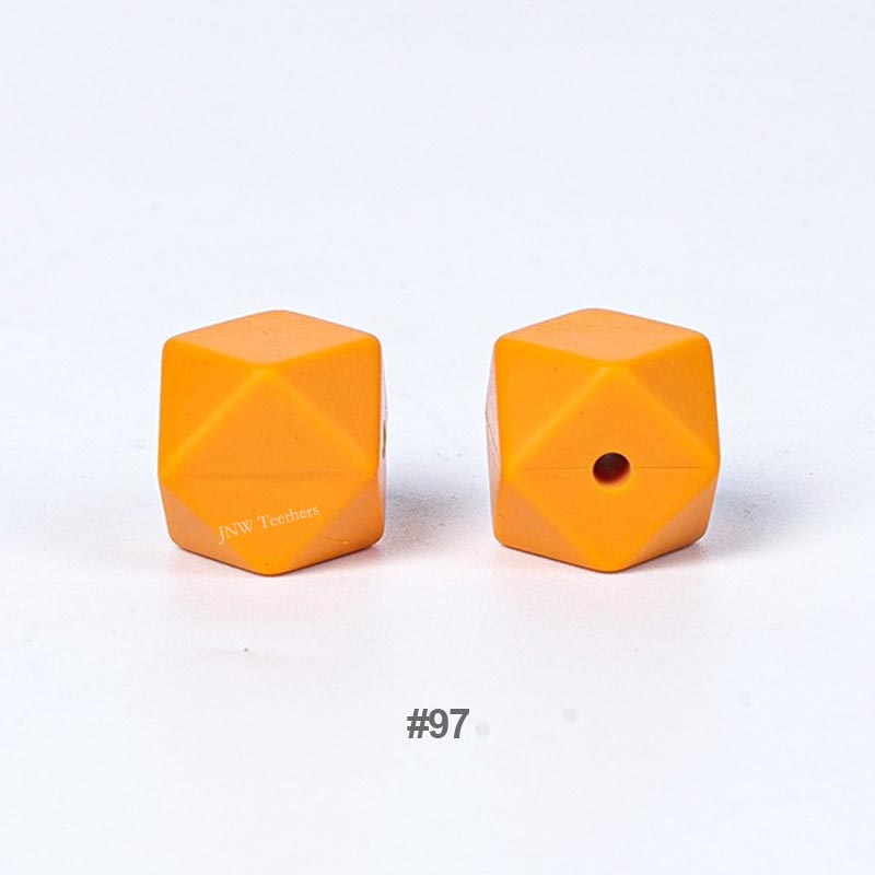 10pcs 17mm Silicone Hexagon Beads