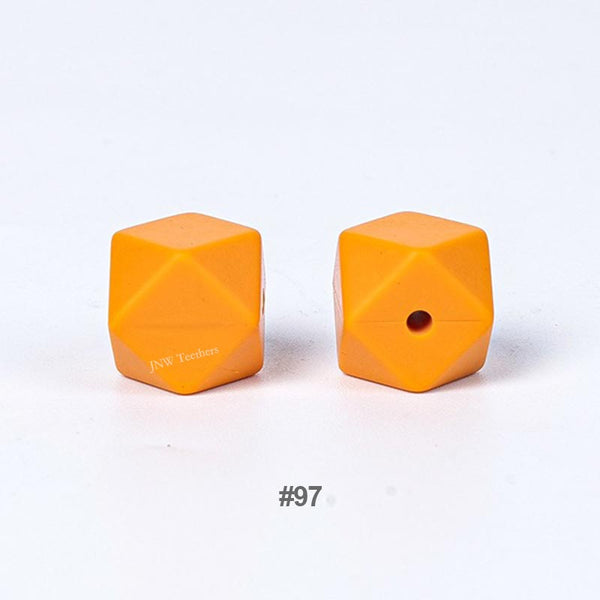 10pcs 17mm Silicone Hexagon Beads